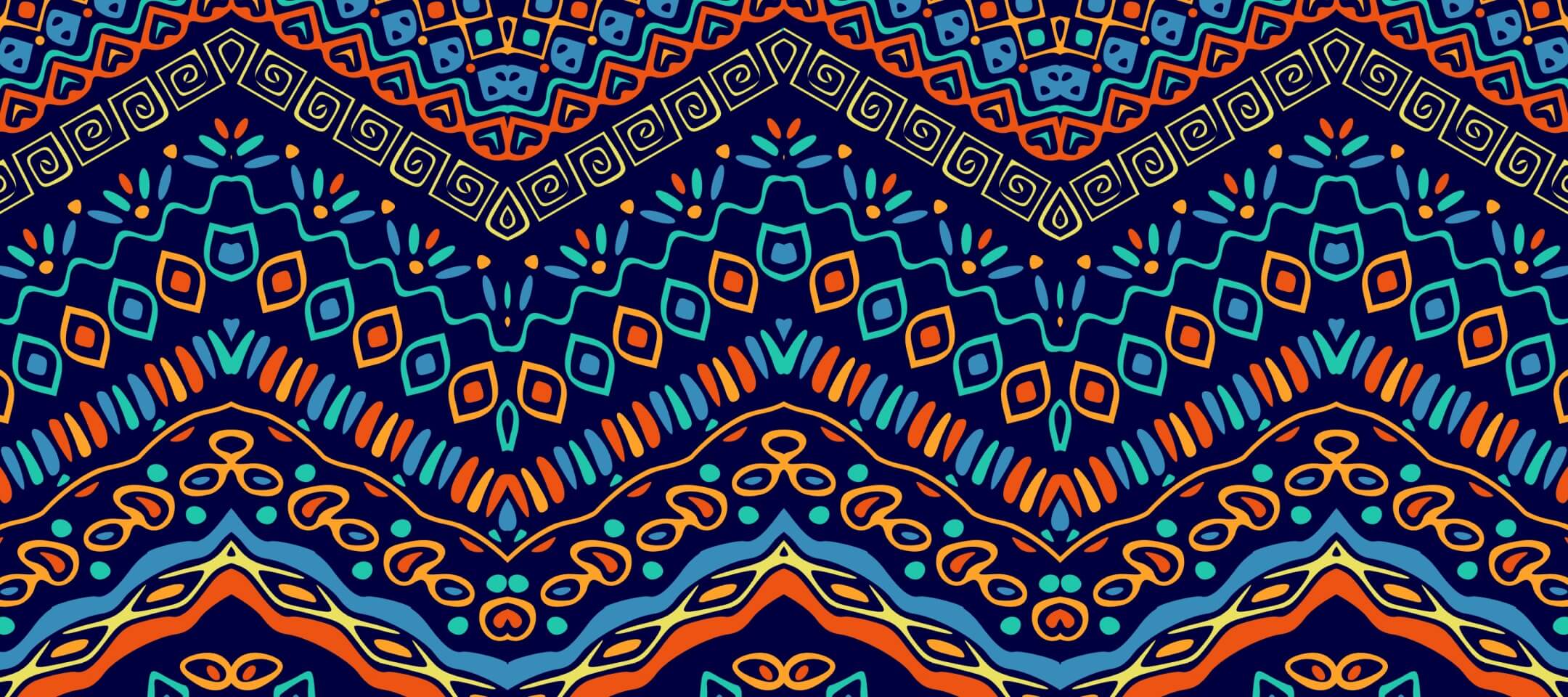 Visuel graphique bleu et orange collectif café