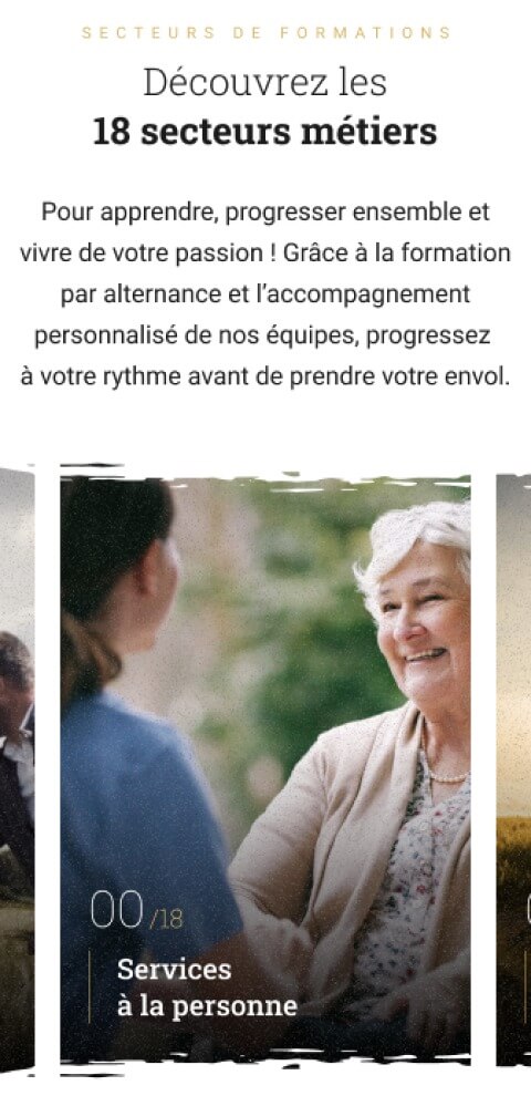 Capture d'écran du site internet MFR