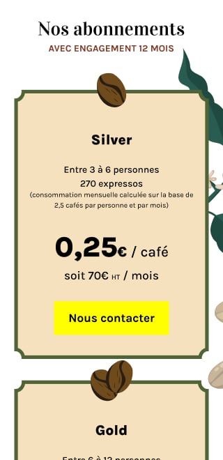 Capture d'écran de l'abonnement proposé par Proqua