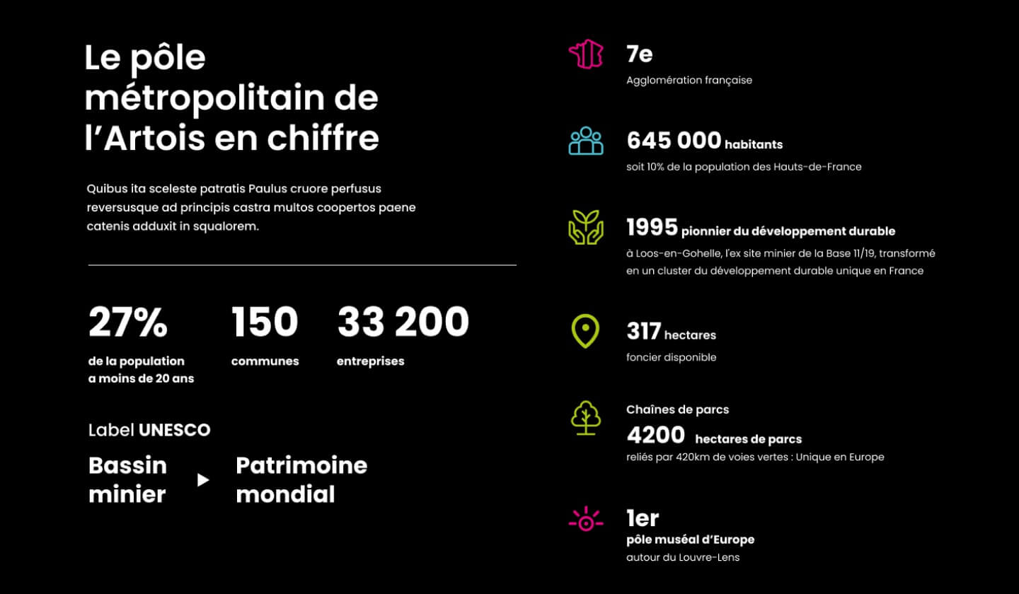 Capture d'écran du site internet Invest in Artois