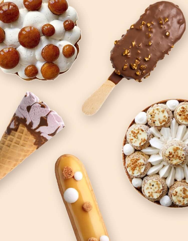 Visuels de pâtisseries, de glaces