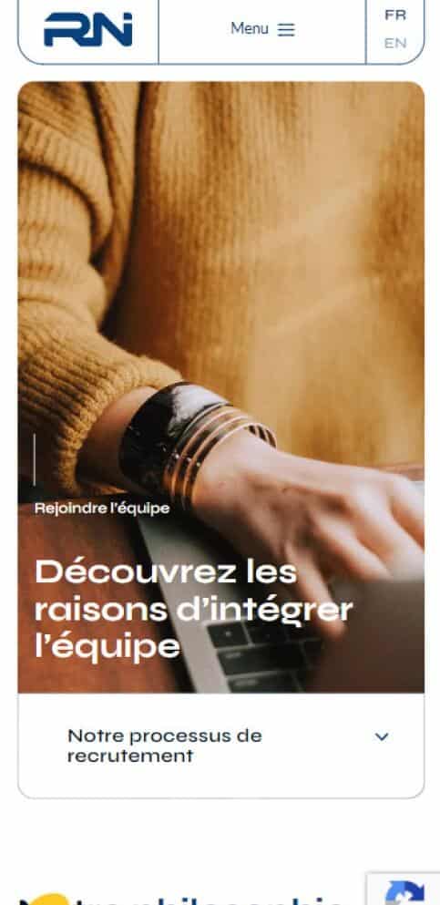 Capture d'écran du site RNI