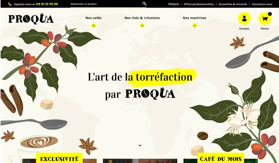 Capture d'écran du site Proqua