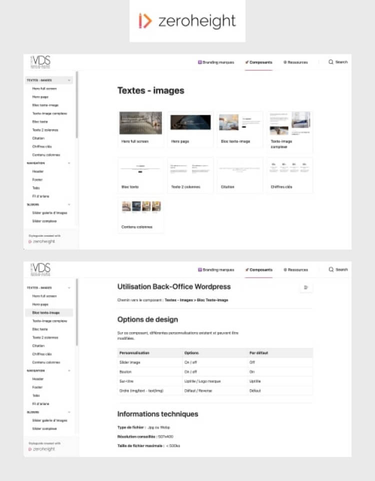 Capture d'écran de la présentation du design system