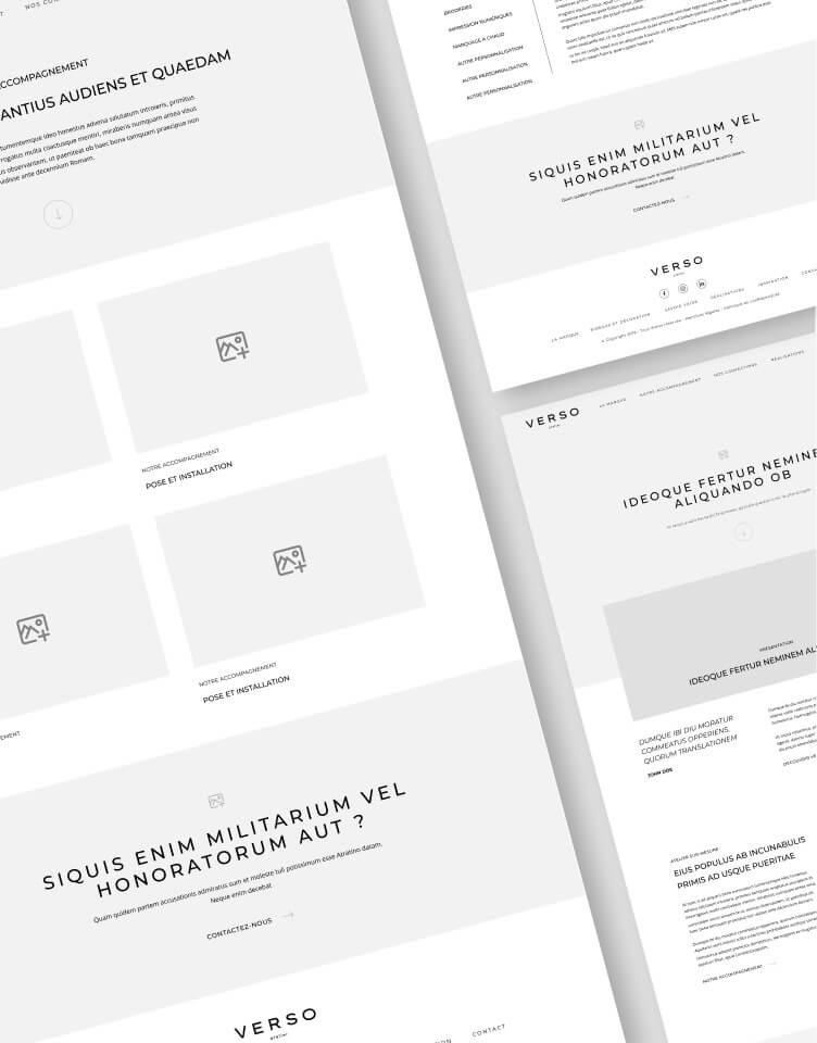 Zoning du du site internet Verso Atelier