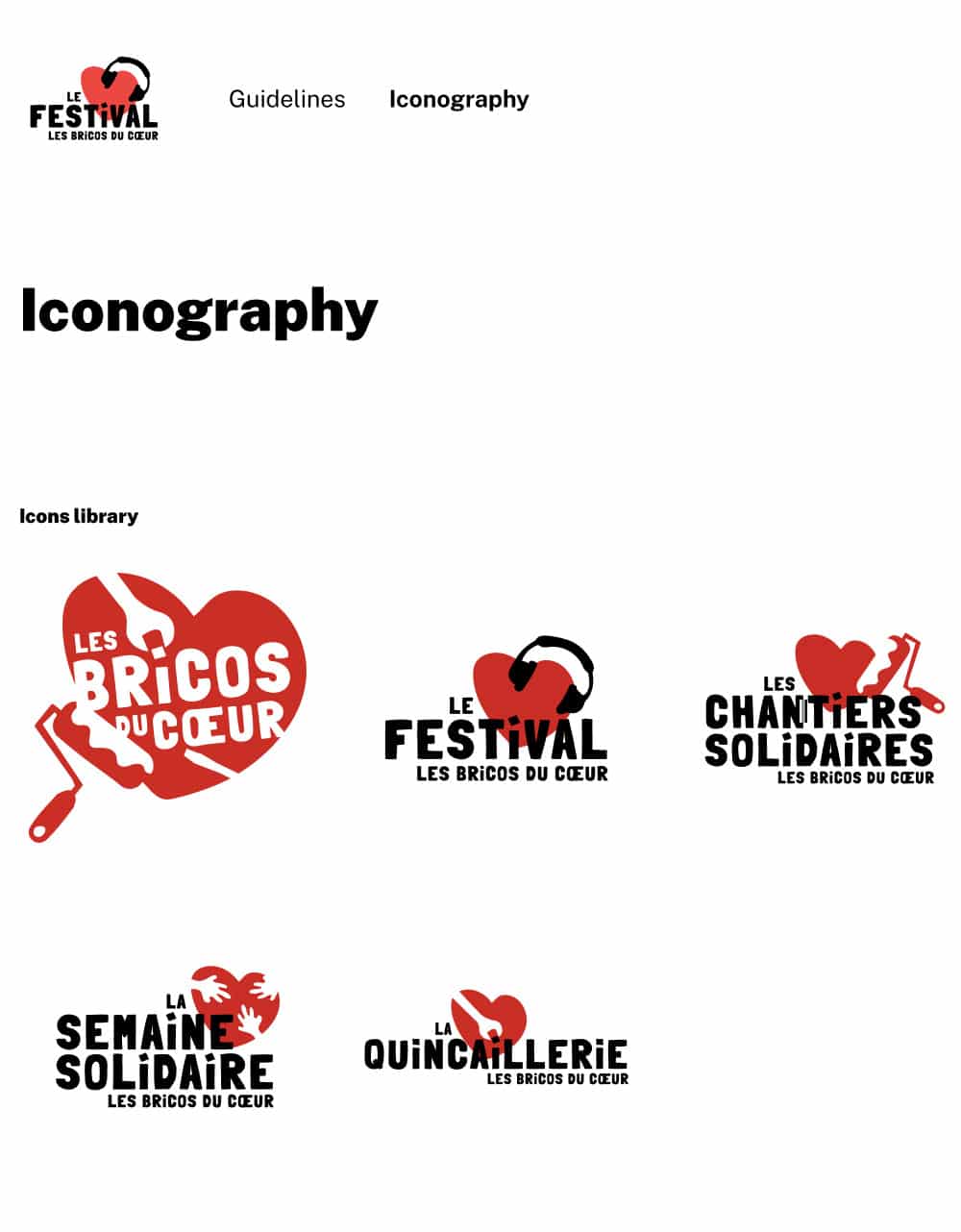Visuels issus du site internet Bricos du Coeur Festival
